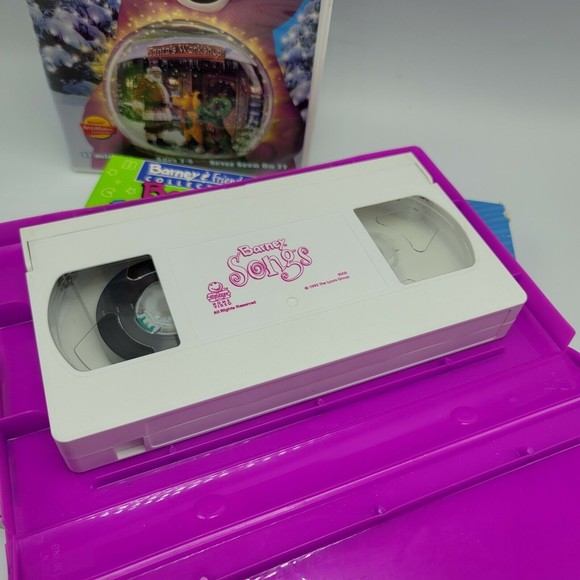 Barney VHS Night Before Christmas Alphabet Zoo Read Dance More Song Lot 4 Tested - Picture 8 of 8